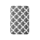 Elegant Black en White Damask Pattern Badmat (Voorkant Verticaal)