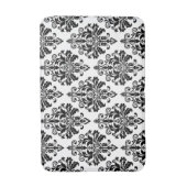 Elegant Black en White Damask Pattern Badmat (Voorkant Verticaal)