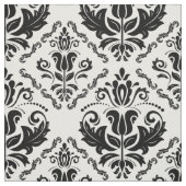Elegant Black en White Damask Pattern Stof (Swatch)