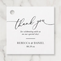 Elegant Black en White Favors Dank je