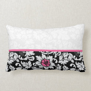 Elegant Black en White Floral Damaskers Kussen