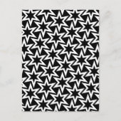 Elegant Black en White Geometric Star Pattern Briefkaart (Voorkant)