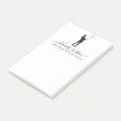 Elegant Black en White Golf Personal Stationery Post-it® Notes (Schuin)