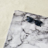 Elegant Black en White Marble Pattern Strandlaken (In situ)