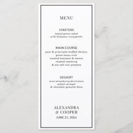 Elegant Black en White Menu