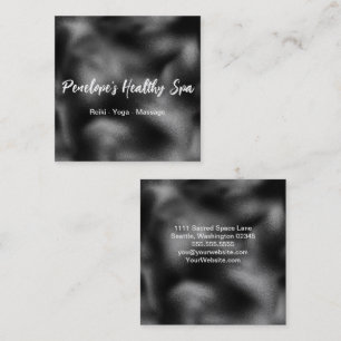 Elegant Black en White Minimalist Square Business Vierkante Visitekaartje