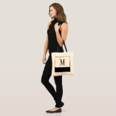 Elegant Black en White Monogram Bag Tote Bag (Voorkant (model))
