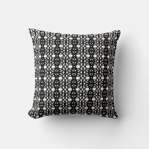 Elegant Black en White Oval Geometric Pattern Kussen