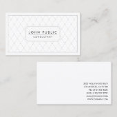 Elegant Black en White Pattern Visitekaartje (Voorkant / Achterkant)