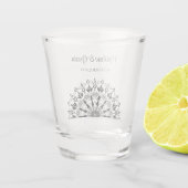 Elegant Black en White Shot Glas (Achterkant)