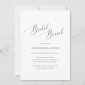 Elegant Black en White Simple Bridal Brunch Kaart (Voorkant)