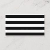 Elegant Black en White Striped We hebben ons verpl Informatiekaartje (Achterkant)
