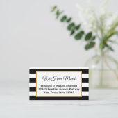 Elegant Black en White Striped We hebben ons verpl Informatiekaartje (Staand voorkant)