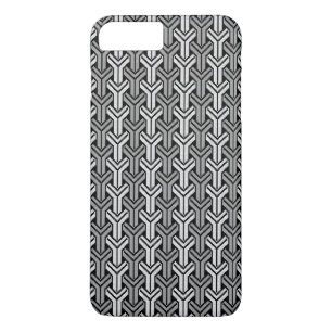 Elegant Black en White Y kruisstitch patroon iPhone 8 Plus / 7 Plus Hoesje