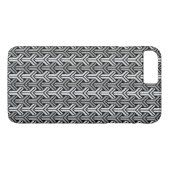 Elegant Black en White Y kruisstitch patroon Case-Mate iPhone Case (Achterkant (Horizontaal))