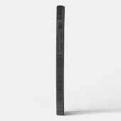 Elegant Black Faux geborsteld metallisch monogram Case-Mate iPhone Case (Achterkant / Links)