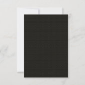 Elégant Black Faux Gold Custom Wedding Invitation (Dos)