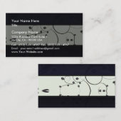 Elegant Black floral bruiloft Visitekaartje (Voorkant / Achterkant)