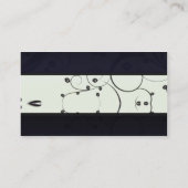 Elegant Black floral bruiloft Visitekaartje (Achterkant)