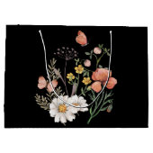 Elegant Black Floral Groot Cadeauzakje (Achterkant)