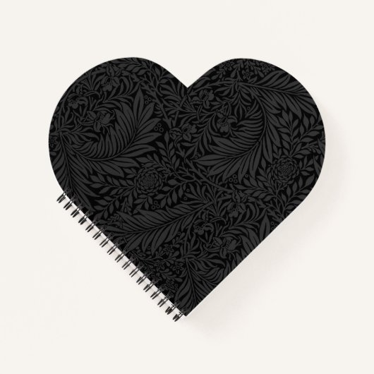 Elegant Black Floral Pattern Notebook Notitieboek (Voorkant)