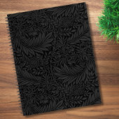 Elegant Black Floral Pattern Notebook Notitieboek