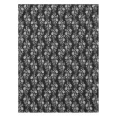 Elegant Black Floral Pattern Tafelkleed (Voorkant)