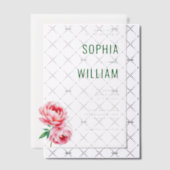 Elegant Black Floral Wedding Invitation Vellum Uitnodigingen (Offset (Uitnodiging))
