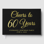 Elegant Black Foil Cheers to 60 Years (Recto)