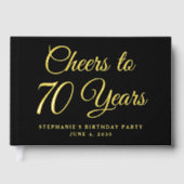 Elegant Black Foil Cheers to 70 Years (Recto)