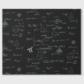 Elegant Black Formulas Equations Math Cadeaupapier (Vlak)