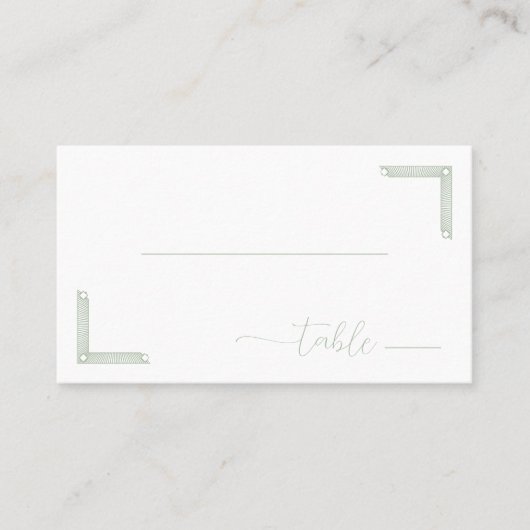 Elegant Black Geometric Lines Plaatskaartje (Voorkant)