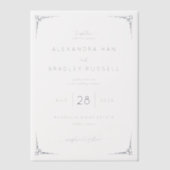 Elegant Black Geometric Wedding Invitation (Recto)