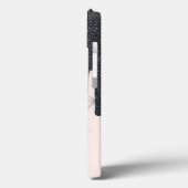 Elegant Black Glitter Drift Roos Gold Case-Mate iPhone Case (Achterkant / Links)