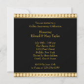 Elegant Black Gold 50th Wedding Jubileum Kaart (Achterkant)