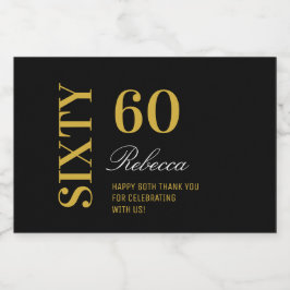 Elegant Black Gold 60th Birthday Cocktail Party Likeurfles Etiket