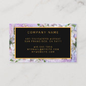 Elegant Black Gold Ajouter votre Carte de visite d (Dos)