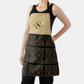 Elegant Black Gold Art Deco Design Monogram Schort (Insitu)