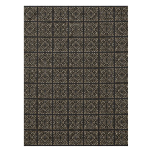 Elegant Black Gold Art Deco-ontwerp Tafelkleed (Voorkant)