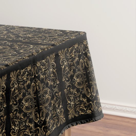 Elegant Black Gold Art Deco-ontwerp Tafelkleed (Voorbeeld)