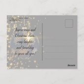 Élégant Black Gold Baubles Noël Invitation (Dos)