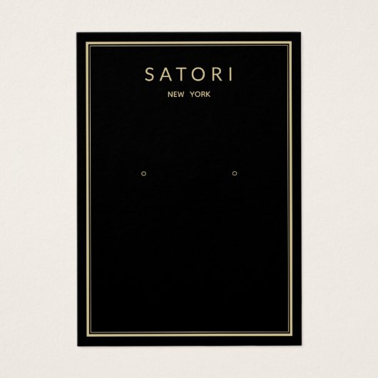 Elégant Black Gold Bordure Elevage Bijoux Display (Devant)
