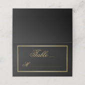 Elegant Black Gold Calligtraphy Wedding (Buitenkant ongevouwen)