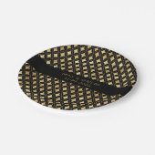 Elegant Black & Gold Carnival Harlequin Papieren Bordje (Gekanteld)