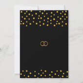 Elegant Black Gold Confetti Kaart (Achterkant)