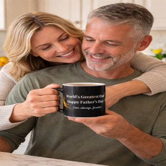 Elegant Black Gold Dad Keepsake Coffee Mug Gift