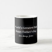 Elegant Black Gold Dad Keepsake Coffee Mug Gift (Centre)