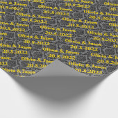 Elegant Black Gold Damask persoonlijke bruiloft Wr Cadeaupapier (Hoek)