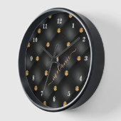 Elegant Black Gold Diamond Clock Clock Gift (Hoek)