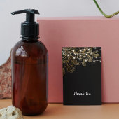 Élégant Black Gold Engagement Invitation